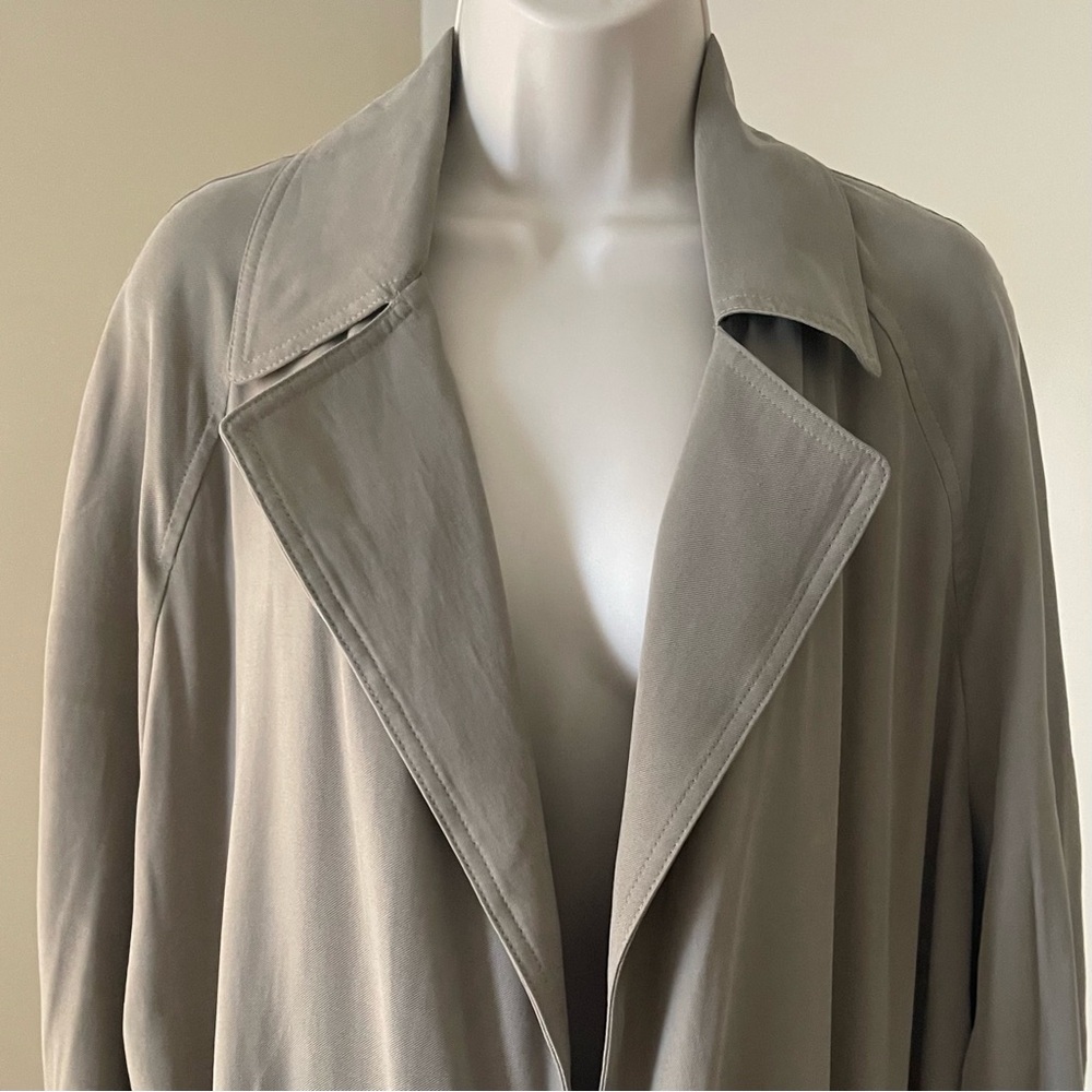 ZARA Elegant Olive Green Women's Trench Over Coat - Picture 5 of 12